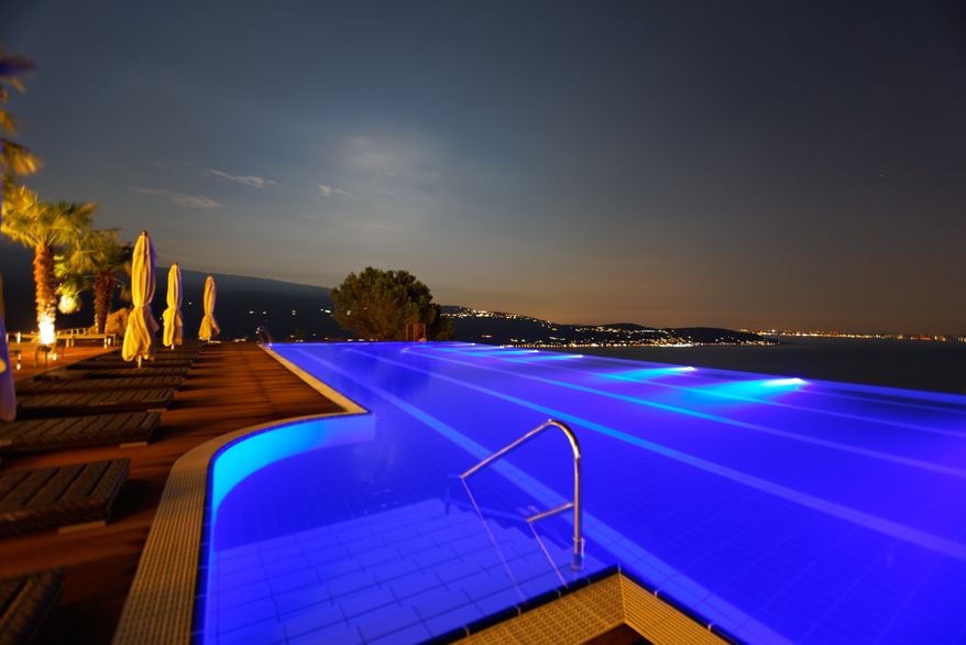 resort Infinity Pool at night